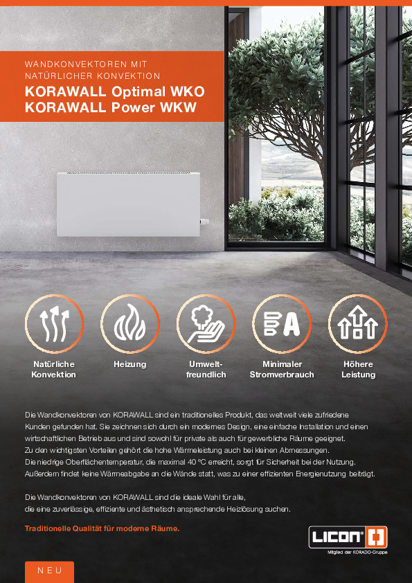 Leaflet KORAWALL WKO WKW